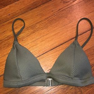 Army green bikini top